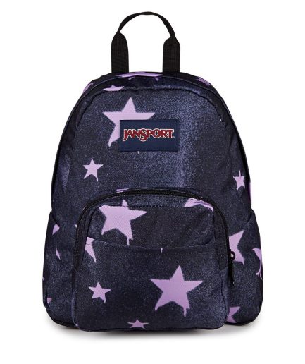 JanSport Half Pint Mini Backpack in Sprayed Stars Pastel Lilac