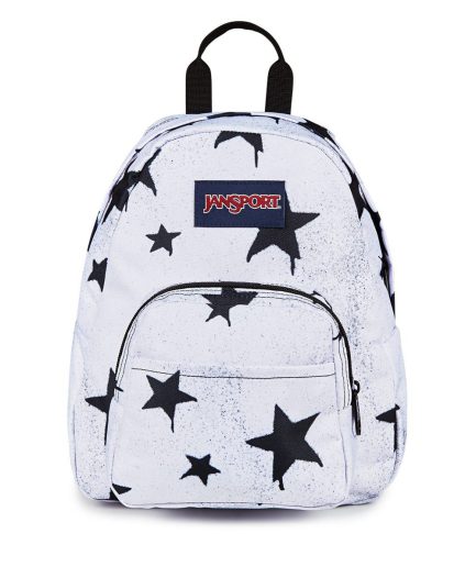 JanSport Half Pint Mini Backpack in Sprayed Stars Black