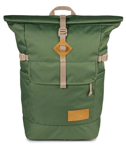 JanSport Hatchet Rolltop Backpack in Cargo Green