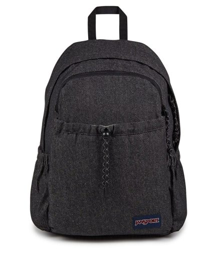 JanSport Lounge Pack Backpack in Black Denim