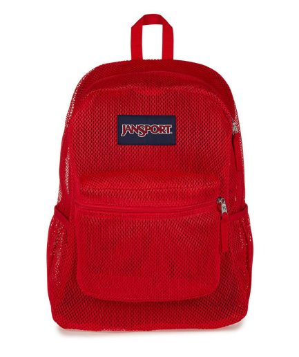 JanSport Eco Mesh Pack Backpack in Red Tape