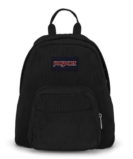 JanSport Half Pint Mini Backpack in Black Corduroy