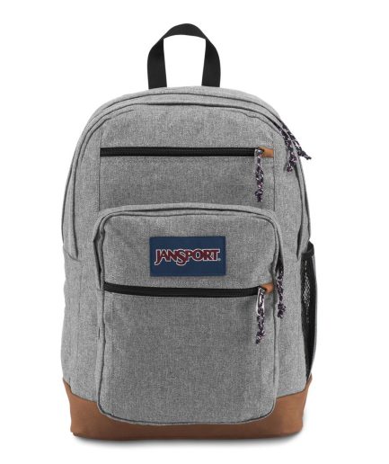 JanSport Cool Student Backpack in Grey Letterman Poly