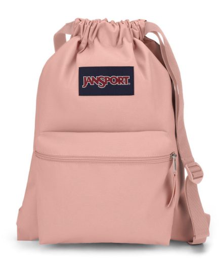 JanSport Draw Sack Backpack in Misty Rose